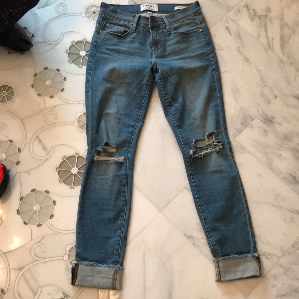 Frame ripped jeans